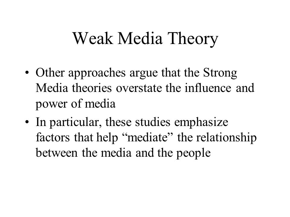 Mass Media and Its influence on society